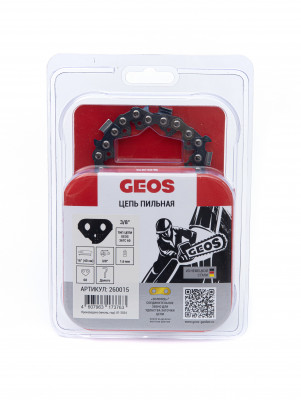 Цепь пильная GEOS 36TC 60 (16&quot;, 3/8&quot;, 1.6мм, 60 хвостовиков, долото) 260015